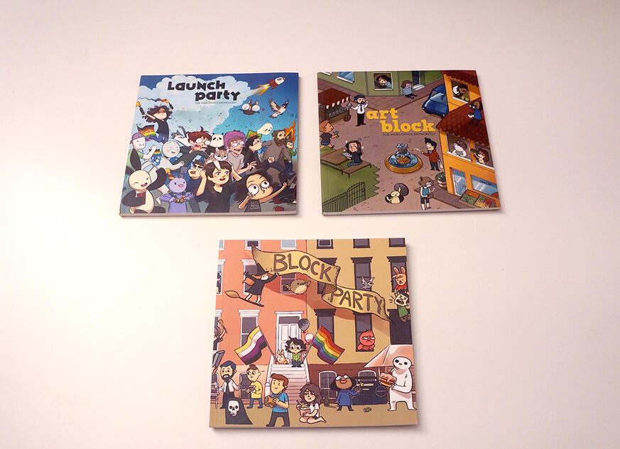 Webcomic anthologies, cover art artist + participant