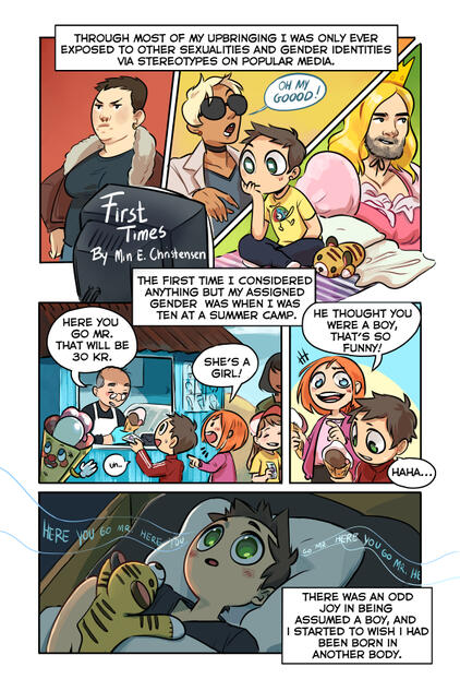 First page of my comic part in The Out Side